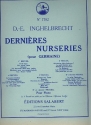 Dernires nurseries pour Germaine vol.6 pour piano Piano