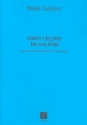 20 Lecons de solfge pour chant et piano partition