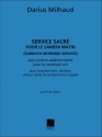 D. Milhaud Service Sacre, Pour Le Samedi Matin (Sabbath Morning Service), Pour Baryton-Solo,  Recitant, choeur mixte Coro