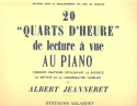 20 Quarts d'heure de lecture  vue au piano