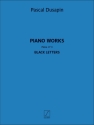 Piano works - Pice no.3 - Black letters for piano