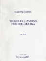 Three Occasions for Orchestra fr Orchester Partitur