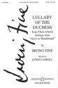 Fine, Irving: Lullaby of the Duchess fr gemischter Chor (SATB) und Klavier Chorpartitur
