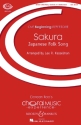 Sakura fr gem Chor (unisono), Klarinette (C-Instrument) und Klavier Partitur