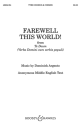 BHI48490 Farewell this World fr Mnnerchor und Glockenspiel Chorpartitur