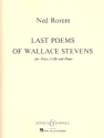 Last Poems of Wallace Stevens fr Gesang, Violoncello und Klavier Stimmen