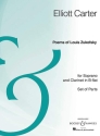 Carter, Elliott Poems of Louis Zukofsky for Soprano and Clarinet in B-flat Sopran und Klarinette Stimmensatz