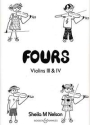 Fours for 4 violins score for violin 3 and 4