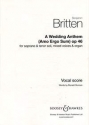 A Wedding Anthem op.46 fr Sopran, Tenor, gemischter Chor und Orgel Klavierauszug