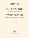 Sulyok Imre Variations on a Hungarian Folksong  Violin and Piano