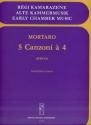 5 canzoni a 4 per SATB stromenti partitura e parti