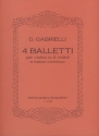 4 balletti No. 3,4,5,8 Violin and Piano