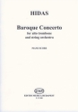 Baroque Concerto for alto trombone and string orchestra piano score with alto trombone solo part