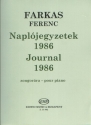 Farkas Ferenc Journal 1986  Piano