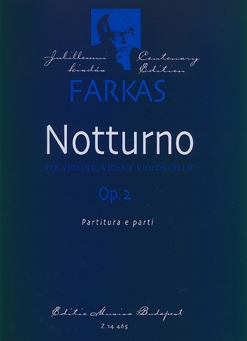 Notturno op.2 per violino, viola e violoncello partitura e parti