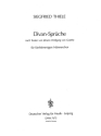 Divan-Sprche fr 5stg Mnnerchor Chorpartitur