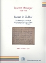 Messe G-Dur op.20 fr Mnnerchor und Orgel Partitur und Orgelstimme