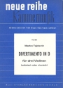 Divertimento D-Dur fr 3 Violinen Partitur