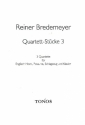 Quartett-Stcke 3 fr Englischhorn, Posaune, Schlagzeug und Klavier Partitur
