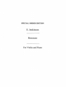 Ezra Jenkinson: Berceuse For Violin And Piano Violin, Piano Accompaniment Instrumental Work