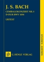 Cembalokonzert Nr.3 D-Dur BWV 1054 fr Orchester Studienpartitur