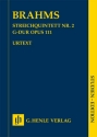 Streichquintett G-Dur Nr. 2 op. 111  fr 2 Violinen, 2 Violen und Violoncello Studienpartitur