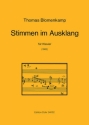 Stimmen im Ausklang (1982) fr Klavier