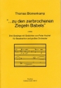 zu den zerbrochenen Ziegeln Babels' (1998) -D Bariton solo, Orchester Partitur