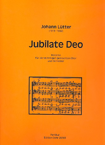 Jubilate Deo fr gem Chor und Orchester Partitur