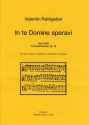 In te Domine speravi -aus dem Completorium op. 9 Chor, Streicher, Basso continuo Partitur