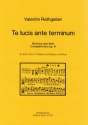Te lucis ante terminum -Hymnus aus dem Completor Chor Chorpartitur