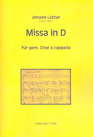 Missa in D fr gem Chor a cappella Partitur