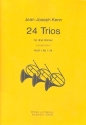 24 Trios Band 1 (Nr.1-14) für 3 Hörner Partitur und Stimmen