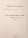 4 symphonische Stze fr Orchester Partitur