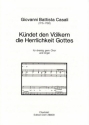 Kndet den Vlkern die Herrlichkeit Gottes Gemischter Chor (3-st.), Orgel Chorpartitur