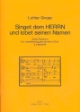 Singet dem Herrn und lobet seinen Namen Band 2 fr gem Chor a cappella Partitur