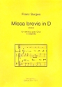 Missa brevis D-Dur fr gem Chor (SAM) a cappella Partitur