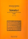 Sonate G-Dur Nr.1 für Flöte, Violine und Bc Partitur und Stimmen (Bc ausgesetzt)