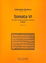 Sonate D-Dur Nr.6 für Flöte, Violine und Bc Partitur und Stimmen (Bc ausgesetzt)