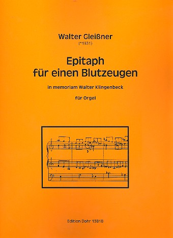 Epitaph fr einen Blutzeugen fr Orgel