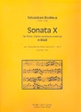 Sonate e-Moll Nr.10 für Flöte, Violine und Bc Partitur und Stimmen