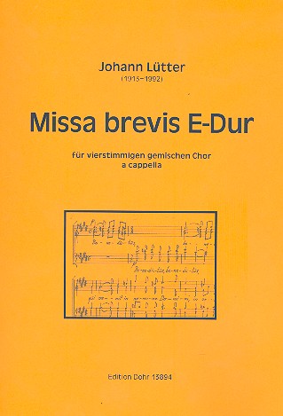 Missa brevis E-Dur fr gem Chor a cappella Partitur