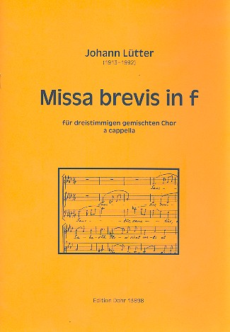 Missa brevis f-Moll fr gem Chor (SAM) a cappella Partitur