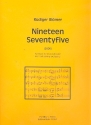 Nineteen Seventyfive für Rock-Streichorchester Partitur