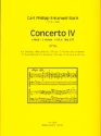 Konzert c-Moll Nr.4 H43,4 Wq474 fr Cembalo (Klavier) und Orchester Partitur