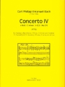 Konzert c-Moll Nr.4 H43,4 Wq474 fr Cembalo (Klavier) und Orchester Partitur