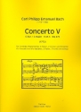 Konzert G-Dur Nr.5 H43,5 Wq75 fr Cembalo (Klavier) und Orchester Partitur