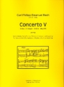 Konzert G-Dur Nr.5 H43,5 Wq475 fr Cembalo (Klavier) und Orchester Cembalo (Klavier)