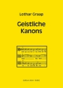 Geistliche Kanons fr Chor a cappella Partitur