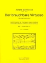 Der brauchbare Virtuose Band 3 - Sonaten Nr.7-9 fr Violine und Bc Partitur und Stimmen (Bc ausgesetzt)